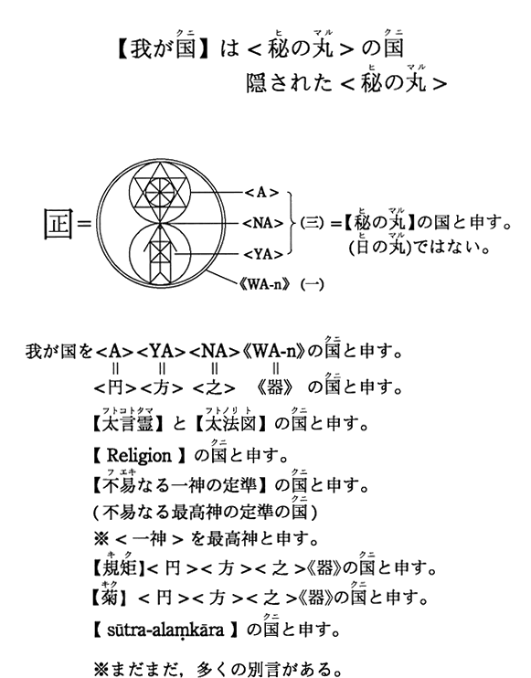 【我が国】は＜秘の丸＞の国 隠された＜秘の丸＞