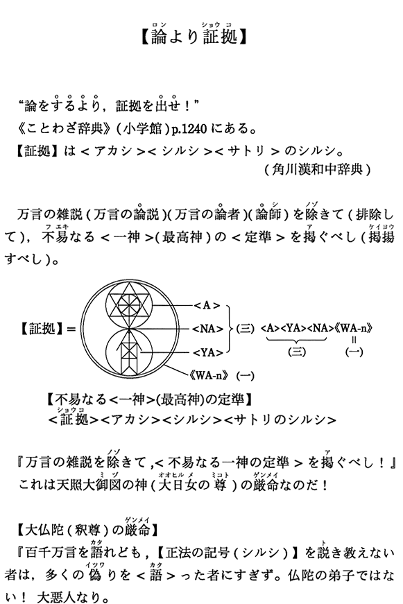 【論より証拠】